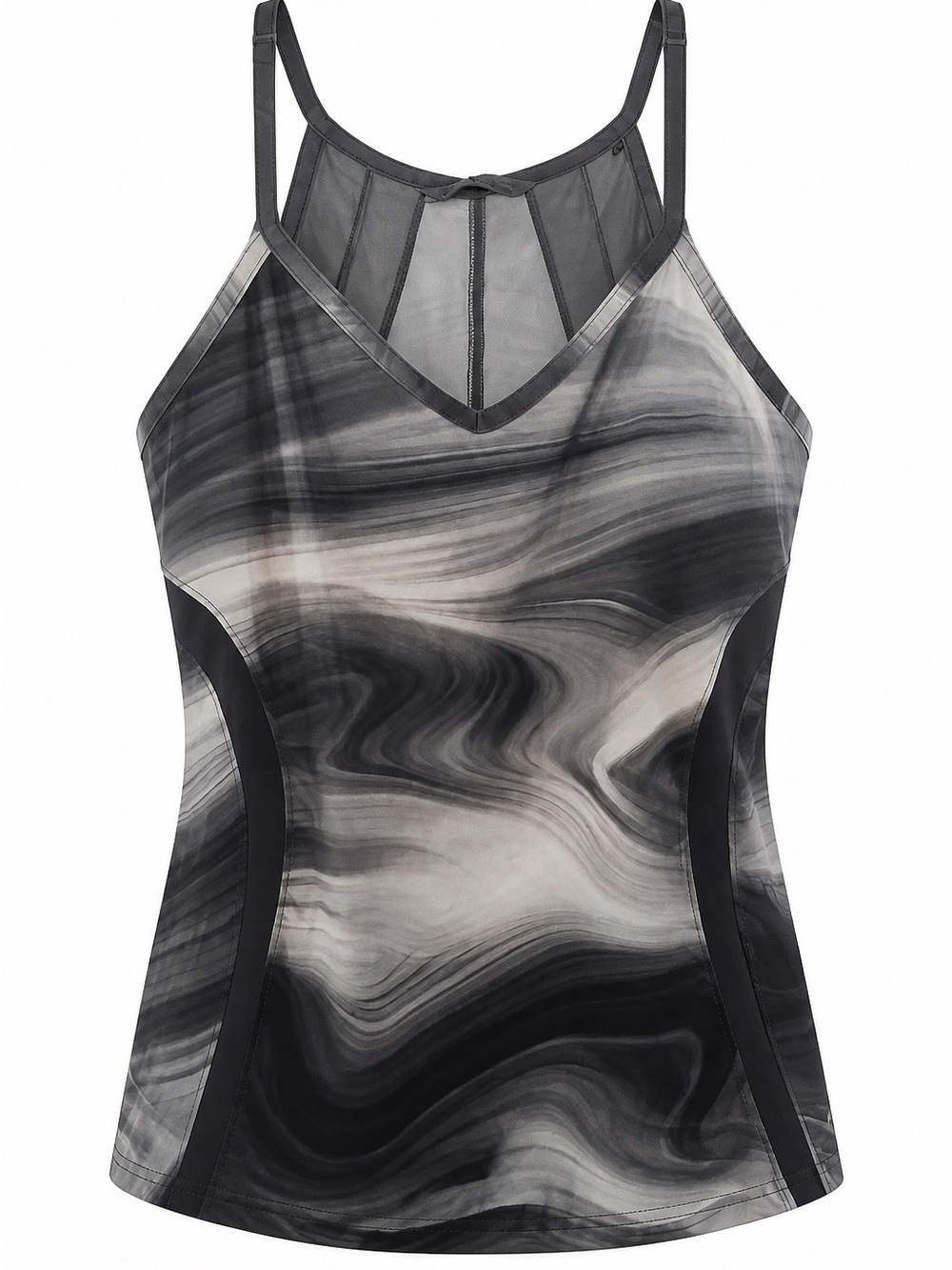 The North Face Black Mesh Tank Top with Sports Bra XL NWOT